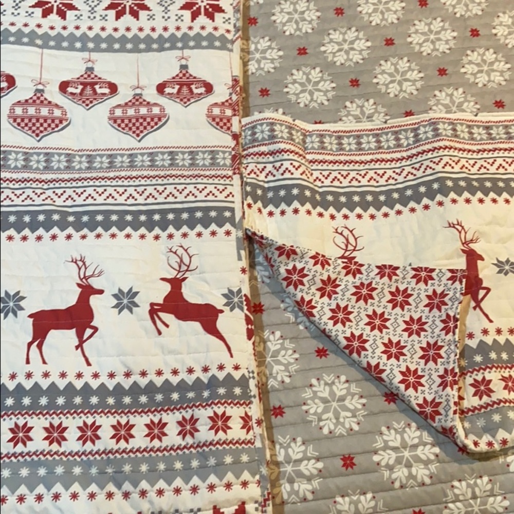 Twin Christmas quilt with sham! Supper soft
